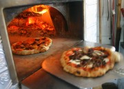 Wood Fired Oven with Pizza